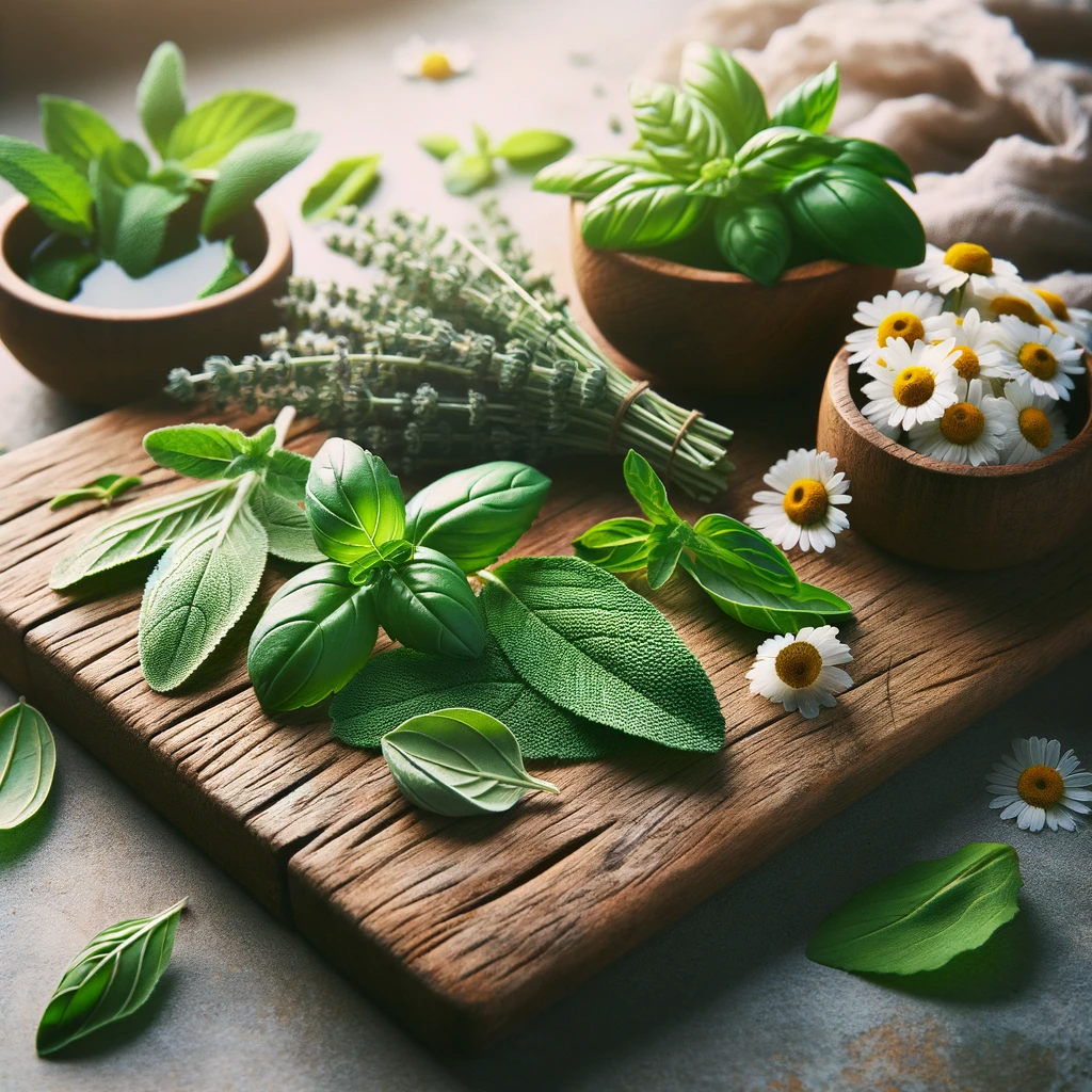 Fresh Herbs with Calming Effects