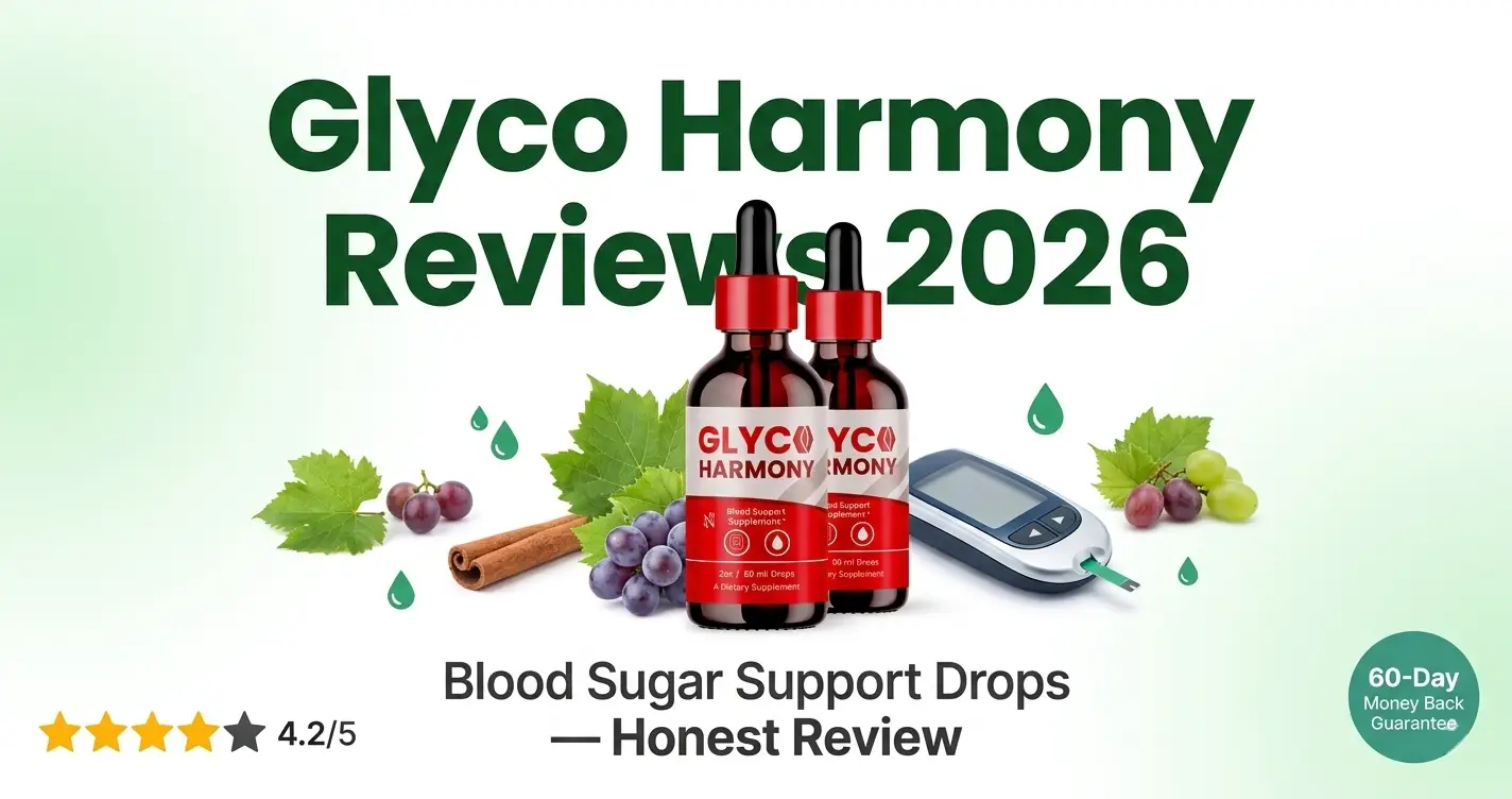 Glyco Harmony Blood Sugar Support Drops review 2026 — liquid dietary supplement with chromium and gymnema for glucose management